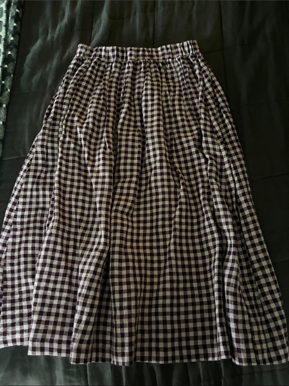 No. 11 Skirt in Thistle Check Linen